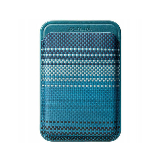 PITAKA Cartera MagSafe – Billetera Tejida Moonrise, Diseño Compacto y Sujeción Magnética