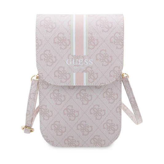 Guess Bandolera Universal para Teléfono – Bolso Rosa con Correa y Tarjetero, Diseño Elegante y Ajuste Universal