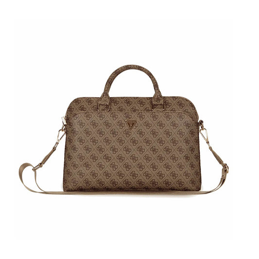 Guess 13" to 15" Brown 4G Laptop Bag - Laptop Sleeve with Padded Compartment, Stylish Design, and Secure Protection