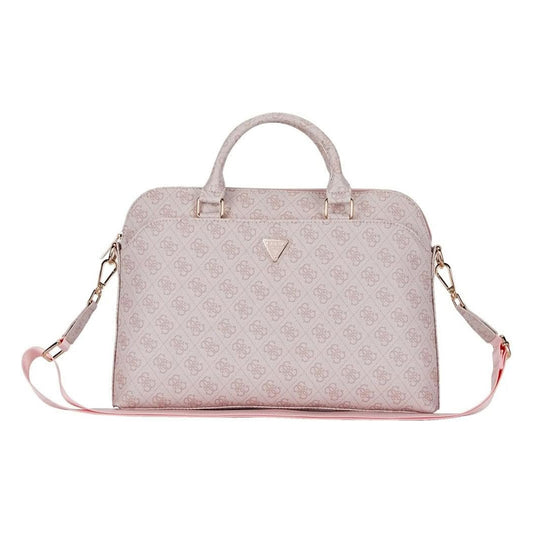 GUESS Maletín con Logo Triangular, Rosa