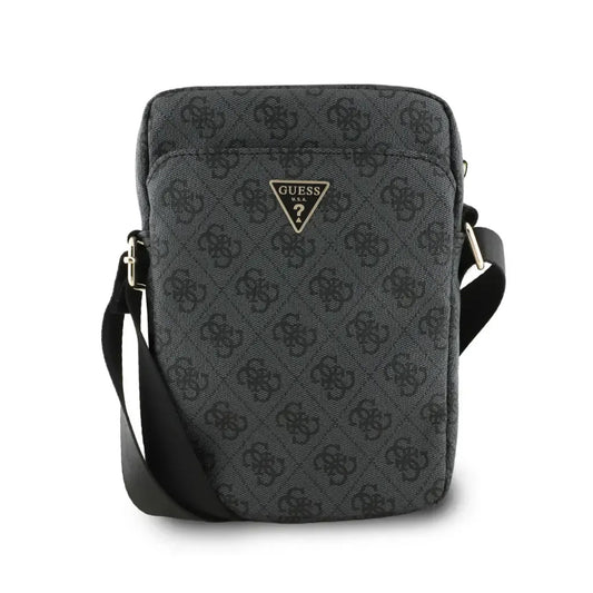 Guess Bandolera para Tablet de 8" – Bolso de Polipiel Negra con Logo Triangular, Diseño Elegante y Ajuste Seguro