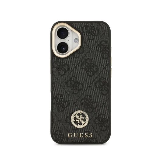 Guess Funda para iPhone 17 – Carcasa con MagSafe, Diseño 4G Strass Negro, Protección Anticaídas y Ajuste Preciso