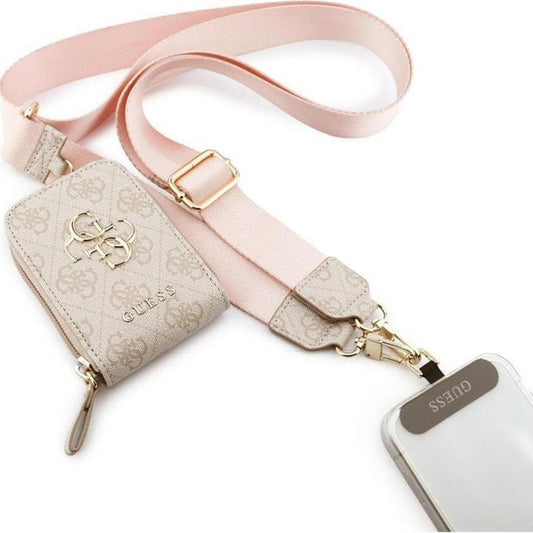 GUESS Correa Universal de PU con Cartera y Estampado 4G, Rosa