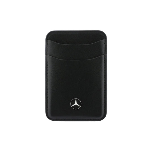 Mercedes-Benz Tarjetero Magnético de Cuero, Negro