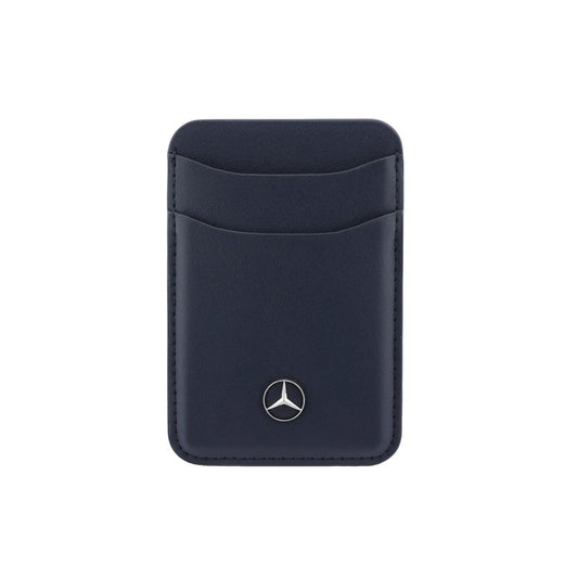 Mercedes-Benz Tarjetero Magnético de Cuero, Azul Marino