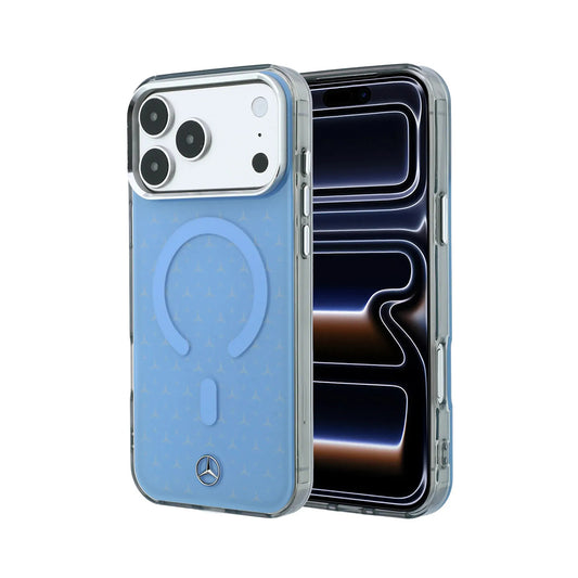 Mercedes-Benz Funda para iPhone 18 Pro Compatible con MagSafe, Azul Glacial