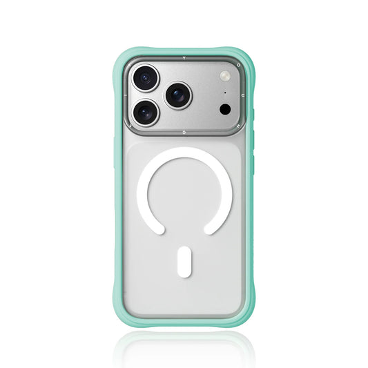 YOUNGKIT iPhone 17 Pro Max Case - Dynamic II Magnetic Glacier Blue Clear Silicone Case, Modern Design and Precise Fit