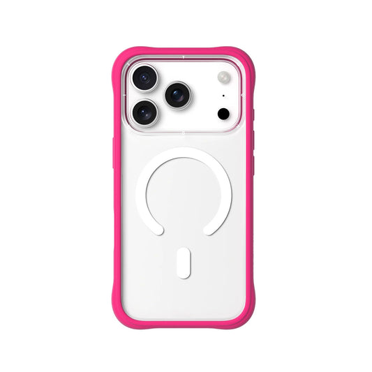 YOUNGKIT iPhone 17 Pro Max Case - Dynamic II Transparent Barbie Pink Magnetic Silicone Case, Modern Design and Precise Fit