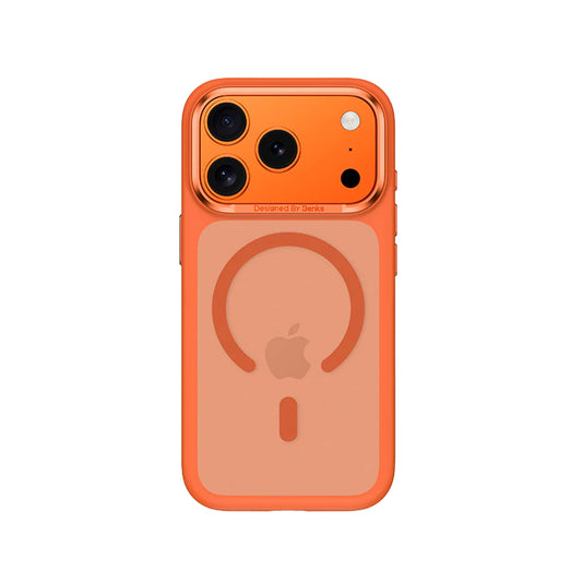 Benks Case for iPhone 17 Pro - Orange MagSafe Case, Anti-Fingerprint Matte Finish with Camera Button and Precise Fit