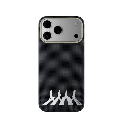 AIRITY Funda Abbey Road 1969 de Fibra de Aramida para iPhone 17 Pro Max Compatible con MagSafe, Abbey Silver