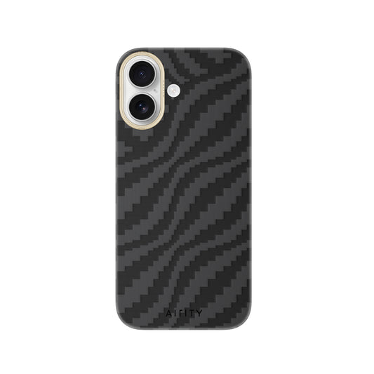 AIRITY Funda de Fibra de Aramida con Tejido de Bambú para iPhone 17 Compatible con MagSafe, Fog Black