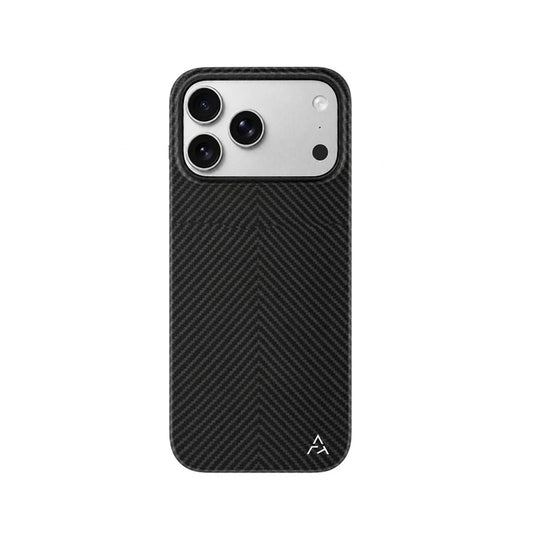 AIRITY Funda Ink-Dark Eastern de Fibra de Aramida para iPhone 17 Pro Max Compatible con MagSafe, Space Black
