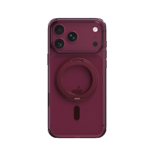 RAPTIC Funda Air Stand para iPhone 18 Pro Compatible con MagSafe, Burdeos