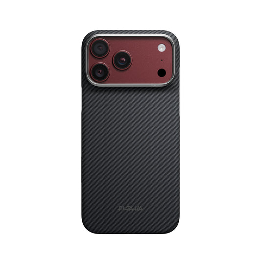 PITAKA Funda Edge de Fibra de Aramida para iPhone 18 Pro Compatible con MagSafe, Negro/Gris