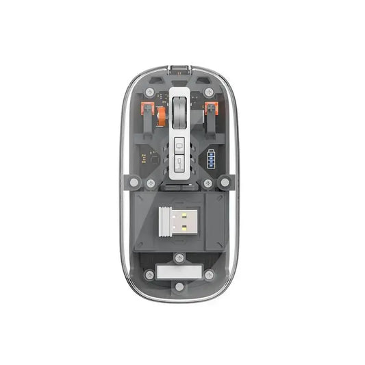 Raton Inalambrico Crystal Gris Luxmovil