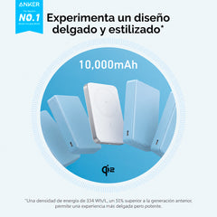 ANKER Powerbank Magnético – 10000 mAh MagGo Inalámbrico Blanco