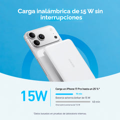 ANKER Powerbank Magnético – 10000 mAh MagGo Inalámbrico Blanco