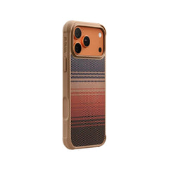 PITAKA Funda para iPhone 17 Pro – Carcasa de Fibra de Aramida ProGuard Sunset, Protección Resistente y Ajuste Preciso