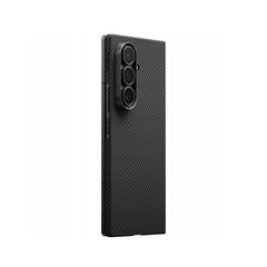 PITAKA Funda Ultra Fina Trasera de Fibra de Aramida para Galaxy Z Fold 7 con Anillo Magnético, Gris/Negra