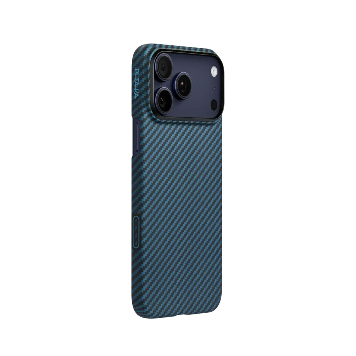 PITAKA Funda Ultra Fina de Fibra de Aramida para iPhone 17 Pro/18 Pro Compatible con MagSafe, Negro/Azul