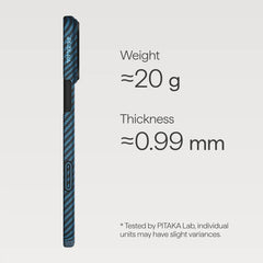 PITAKA Funda para iPhone 17 Pro – Carcasa Ultra Fina Negro/Azul, Diseño Ultraligero y Ajuste Preciso