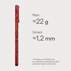 PITAKA Case for iPhone 17 Pro - Ultra-Thin Monogram Gold/Red Case, Ultralight Design and Precise Fit