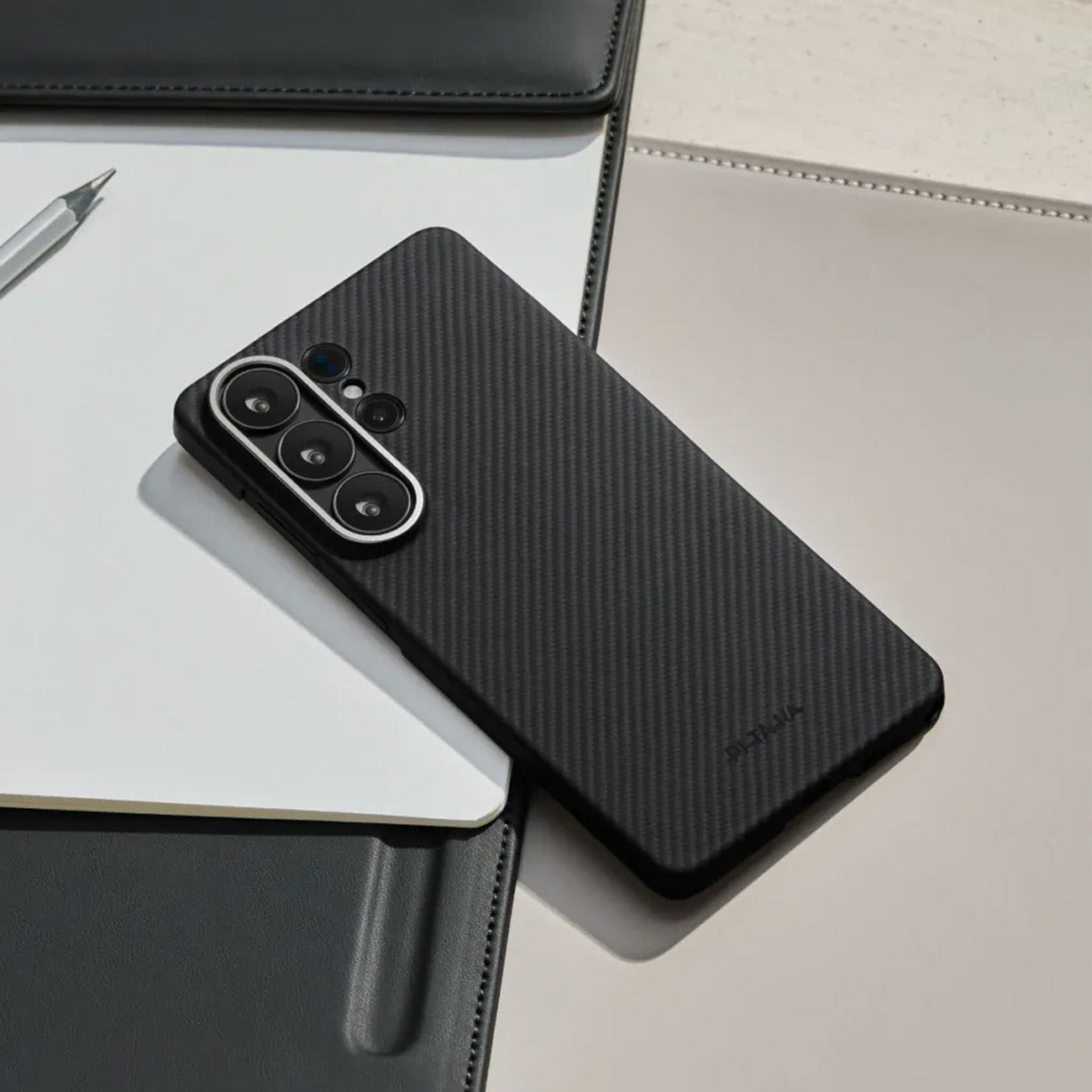 PITAKA Case for Samsung S26 Plus – Black/Grey Twill Edge Case, Ultra-thin Design and Precise Fit