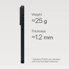 PITAKA Case for Samsung S26 – Black/Grey Twill Edge Cover, Ultra-Thin Design and Precise Fit