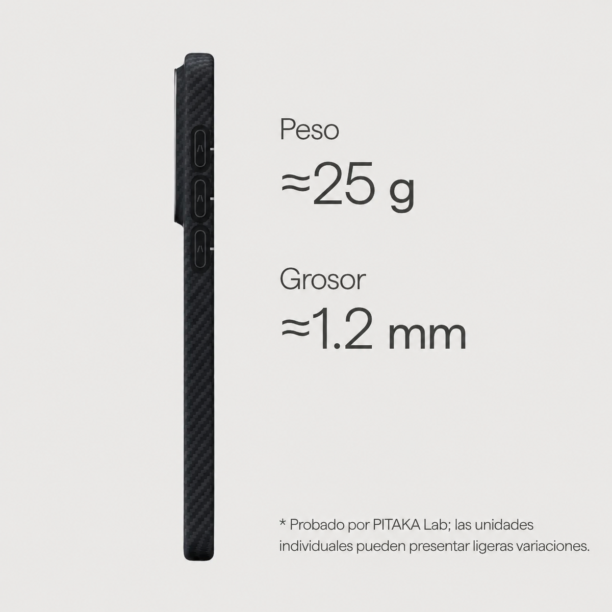 PITAKA Funda Edge de Fibra de Aramida para Galaxy S26 Ultra con Anillo Magnético, Negro/Gris Twill