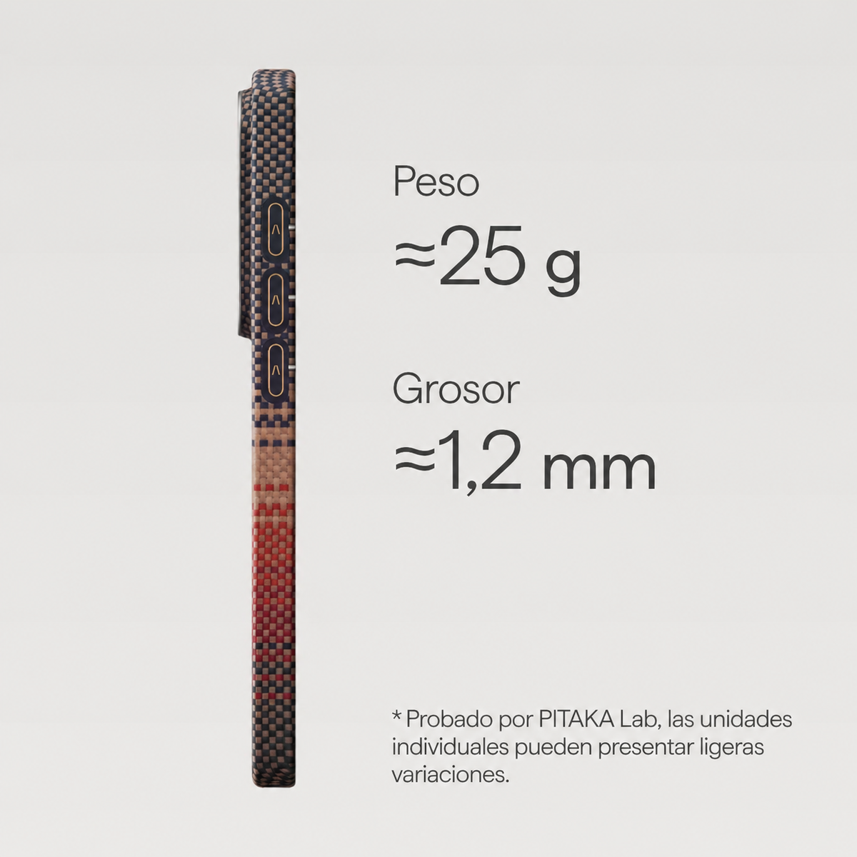 PITAKA Funda Edge de Fibra de Aramida para Galaxy S26 Ultra con Anillo Magnético, Sunset