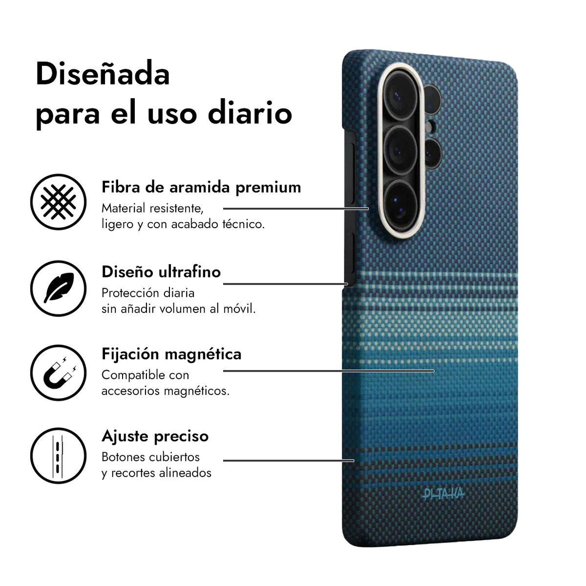 PITAKA Case for Samsung S26 Ultra - Edge Moonrise Cover, Ultra-Thin Design and Precise Fit