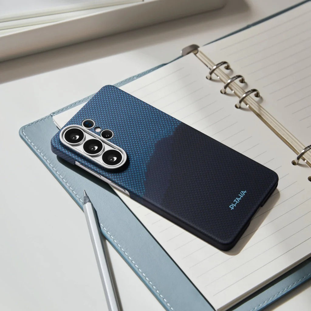 PITAKA Funda Edge de Fibra de Aramida para Galaxy S26 Ultra con Anillo Magnético, Over the Horizon