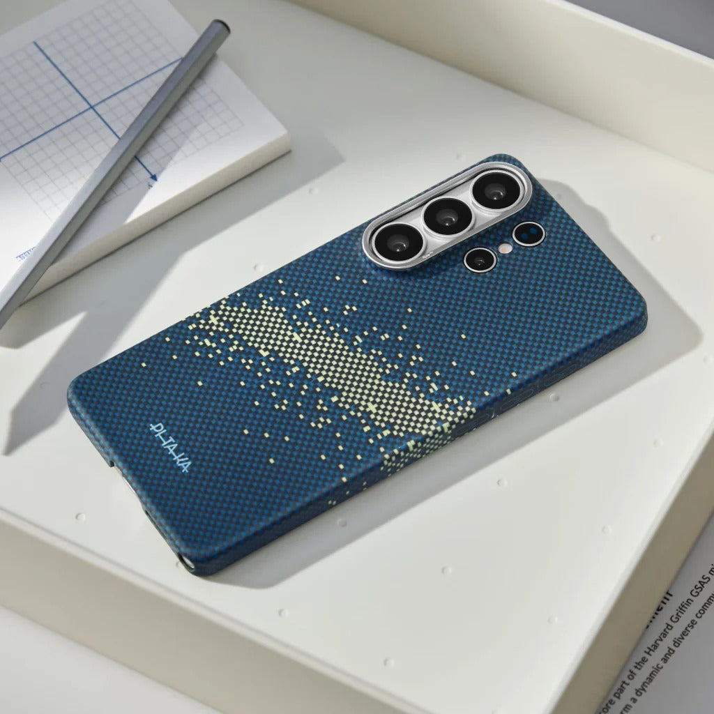 PITAKA Funda Edge de Fibra de Aramida para Galaxy S26 Ultra con Anillo Magnético, Milky Way Galaxy