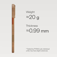 PITAKA Funda para iPhone 17 Pro – Carcasa Ultra Fina Golden Glint, Diseño Ultraligero y Ajuste Preciso