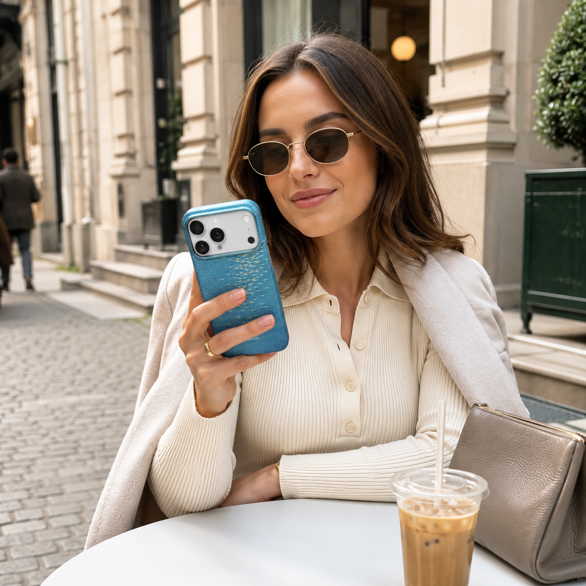 PITAKA Case for iPhone 17 Pro - Ultra-Thin Lucid Blue Case, Ultralight Design and Precise Fit
