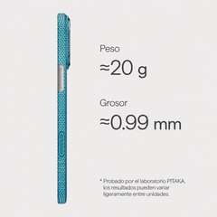 PITAKA Funda para iPhone 17 Pro Max – Carcasa Ultra Fina Lucid Blue, Diseño Ultraligero y Ajuste Preciso