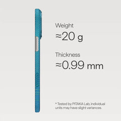 PITAKA Case for iPhone 17 Pro - Ultra-Thin Lucid Blue Case, Ultralight Design and Precise Fit