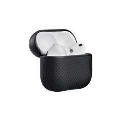 PITAKA Funda para AirPods Pro 3 – Carcasa Magnética de Fibra de Aramida Negro/Gris, Diseño Ultraligero y Protección Segura