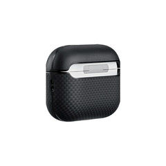 PITAKA Funda para AirPods Pro 3 – Carcasa Magnética de Fibra de Aramida Negro/Gris, Diseño Ultraligero y Protección Segura