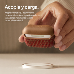 PITAKA Funda para AirPods Pro 3 – Carcasa Magnética de Fibra de Aramida Sunset, Diseño Ultraligero y Protección Segura