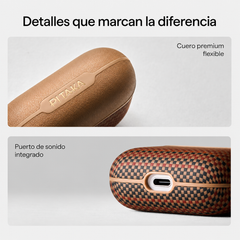 PITAKA Funda para AirPods Pro 3 – Carcasa Magnética de Fibra de Aramida Sunset, Diseño Ultraligero y Protección Segura