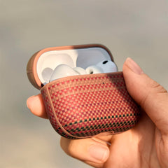 PITAKA Funda para AirPods Pro 3 – Carcasa Magnética de Fibra de Aramida Sunset, Diseño Ultraligero y Protección Segura