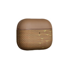 PITAKA Funda para AirPods Pro 3 – Carcasa Magnética de Fibra de Aramida Golden Glint, Diseño Ultraligero y Protección Segura