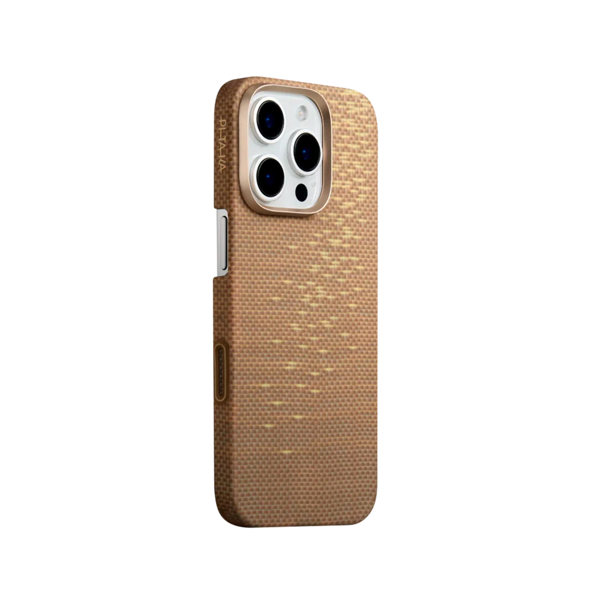 PITAKA Funda Ultra Fina de Fibra de Aramida para iPhone 16 Pro Max Compatible con MagSafe, Golden Glint