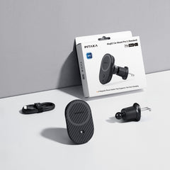 PITAKA MagEZ Car Mount Pro 2 – Qi2 Wireless Charger, Magnetic Grip and Fast Charging