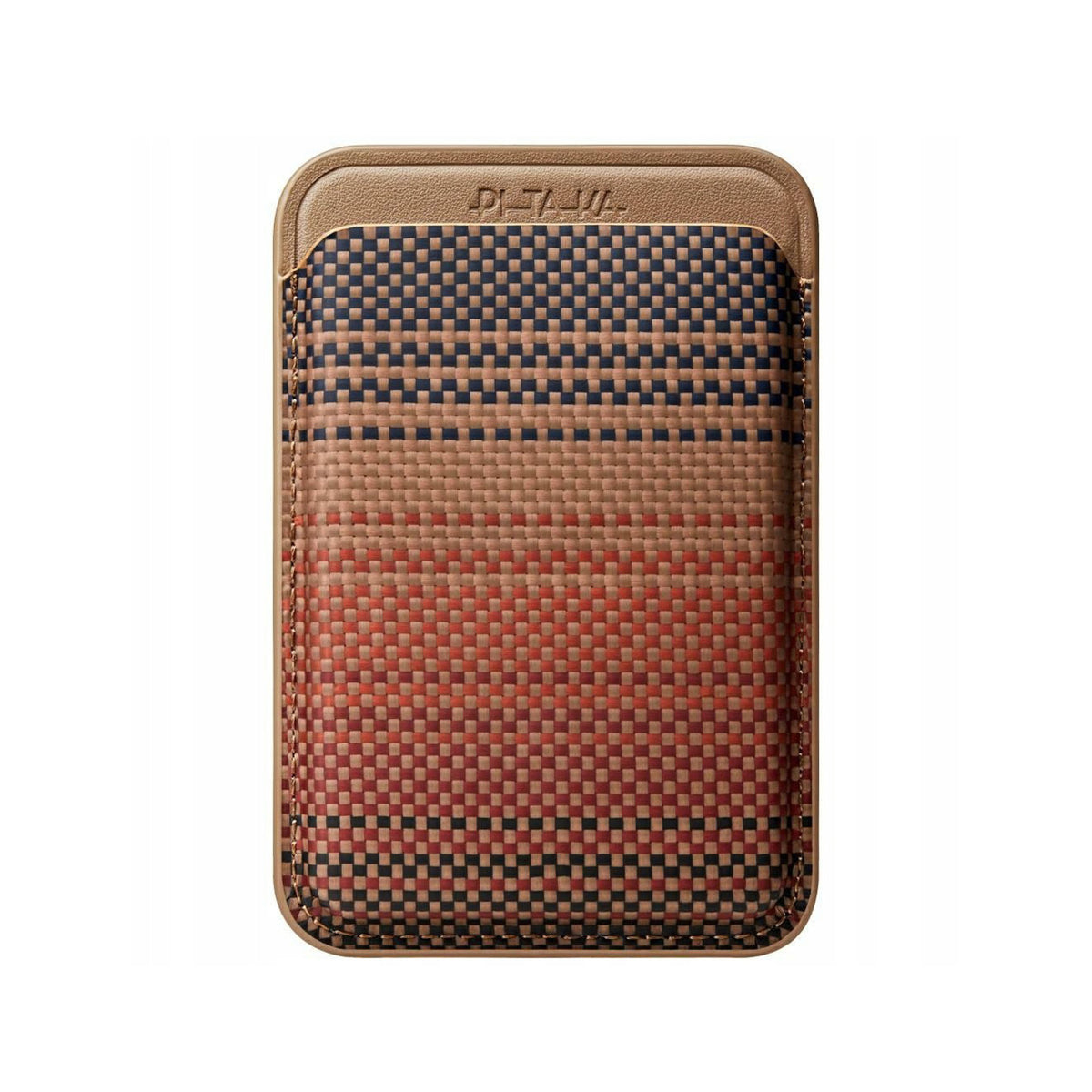 PITAKA Cartera MagSafe – Billetera Tejida Sunset, Diseño Compacto y Sujeción Magnética