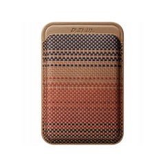 PITAKA Cartera MagSafe – Billetera Tejida Sunset, Diseño Compacto y Sujeción Magnética