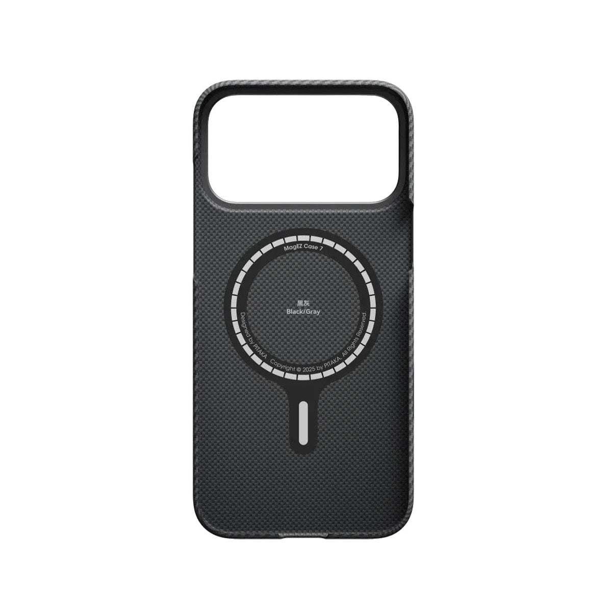 PITAKA Funda Ultra Fina de Fibra de Aramida para iPhone 17 Pro Max/18 Pro Max Compatible con MagSafe, Negro/Gris
