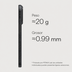 PITAKA Case for iPhone 17 Pro Max – Ultra Thin Black/Grey Case, Ultralight Design and Precise Fit