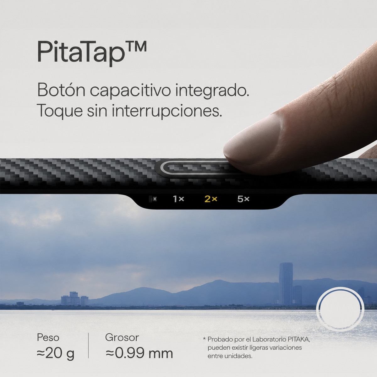 PITAKA Funda Ultra Fina de Fibra de Aramida para iPhone 17 Pro/18 Pro Compatible con MagSafe, Negro/Gris